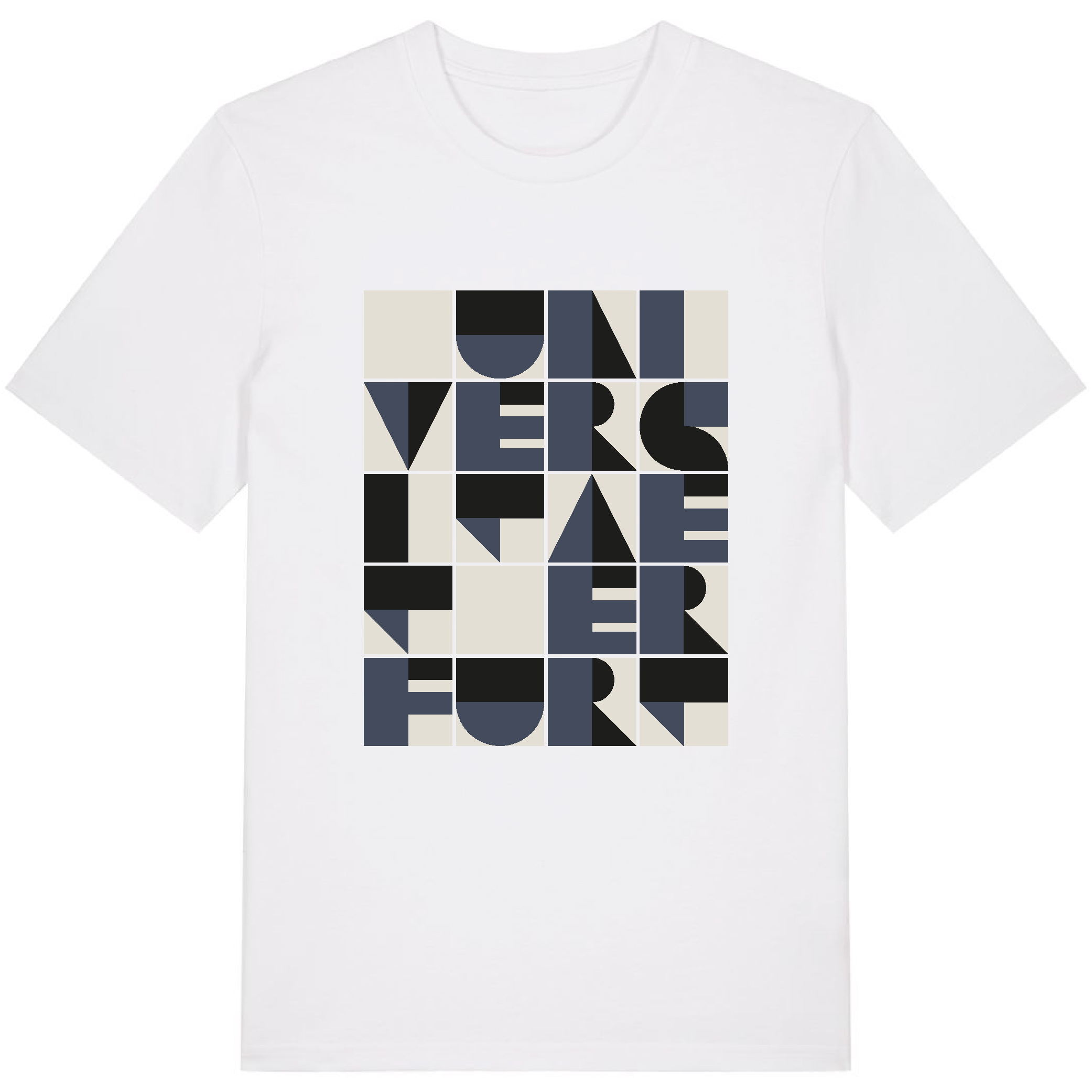 T-Shirt Herren, Schriftzug, weiß